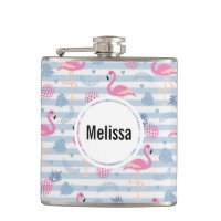 Whimsical Flamingo & Pineapple Pattern