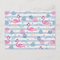 Whimsical Flamingo & Pineapple Pattern