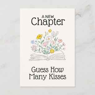Whimsical Floral A New Chapter Bridal Shower  Enclosure Card