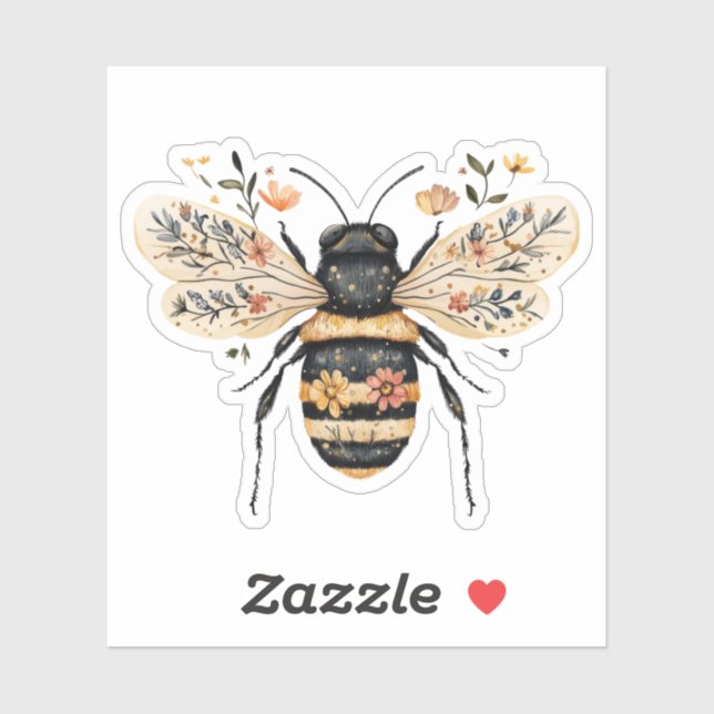 Whimsical Floral Bee (Sheet)