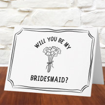 Whimsical Floral Bow Bouquet Bridesmaid Proposal 