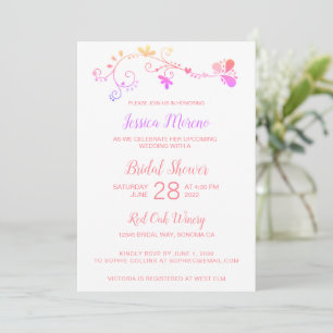 Whimsical Floral Bridal Shower Invitation