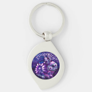 Whimsical Floral Bunny Rabbit Personalised Key Ring