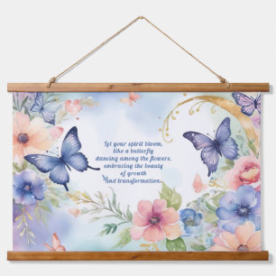 Whimsical Floral Butterfly Art Timeless Beauty Hanging Tapestry