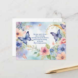 Whimsical Floral Butterfly Art Timeless Beauty Postcard