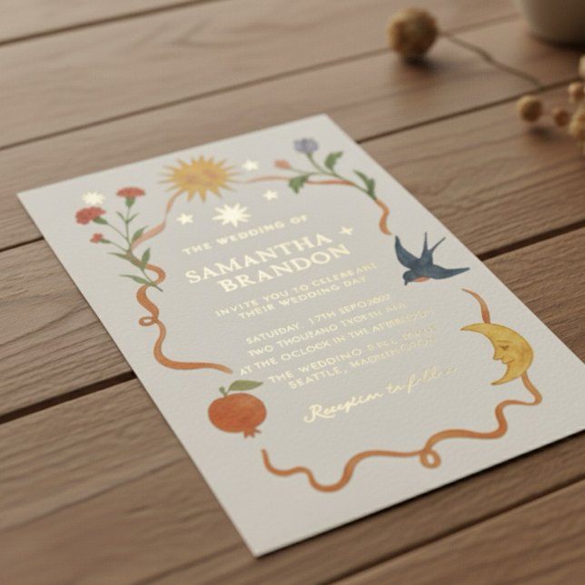 Whimsical Floral & Celestial Gold Wedding (Creator Uploaded)