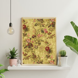 Whimsical Floral Design Decoupage Tissue Paper