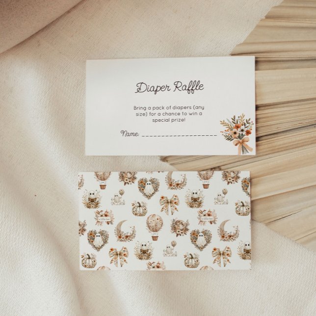 Whimsical Floral Diaper Raffle Enclosure Card (Cozy in Bloom Diaper Raffle Enclosure Card)
