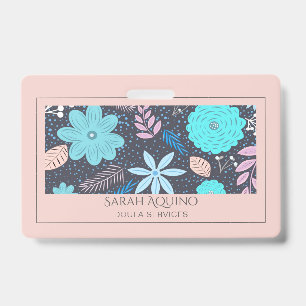 Whimsical Floral Doula Or Midwife ID Badge