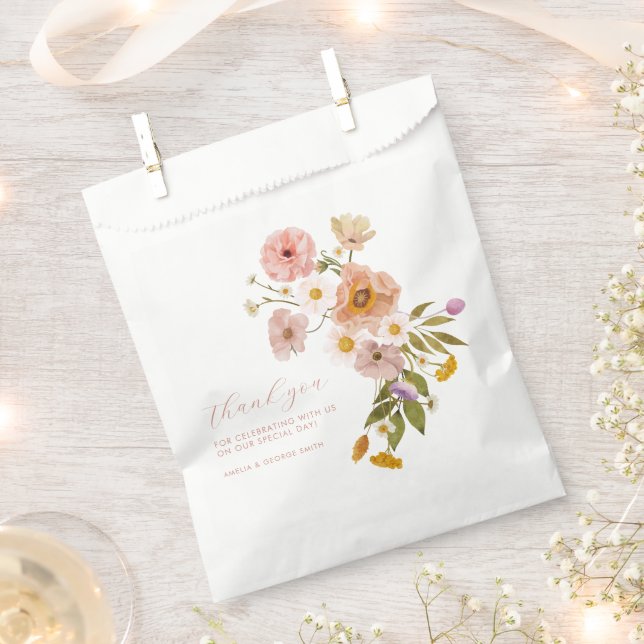 Whimsical floral favour bags, Bohemian Flowers Bags (Clipped)