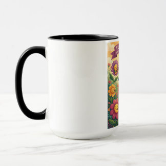 Whimsical "Floral Fiesta" Poster - Singing Flowe Mug