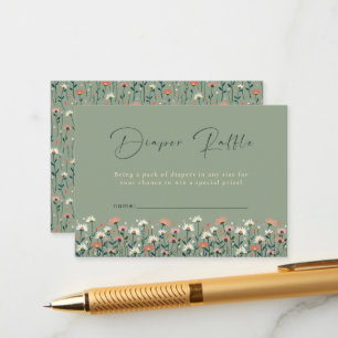 Whimsical Floral Garden Baby in Bloom Shower Enclosure Card