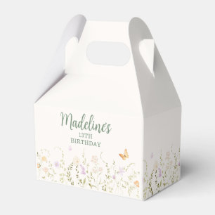 Whimsical Floral Garden Party Birthday Favour Box