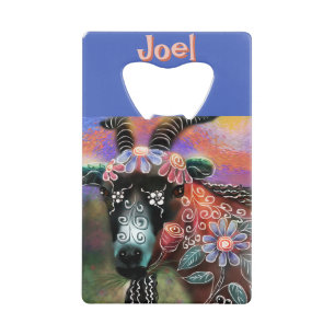 Whimsical Floral Goat Farm Animal Personalised