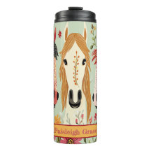 Whimsical Floral Horse Design