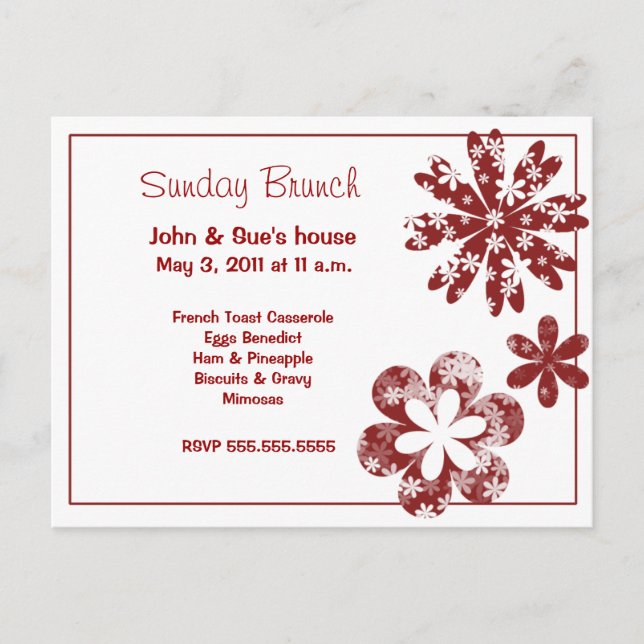 Whimsical Floral Invites (Front)