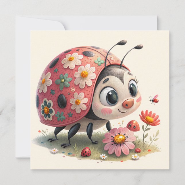 Whimsical floral ladybug (Front)