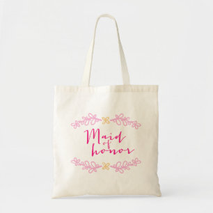 Whimsical floral Maid of Honour Wedding totes