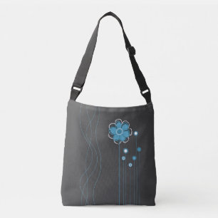 Whimsical Floral Modern Pattern Crossbody Bag