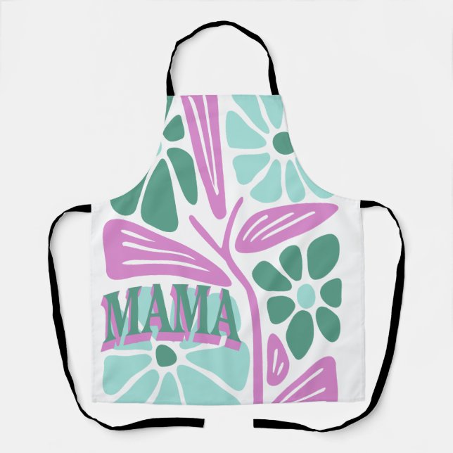 Whimsical Floral Mum  Apron (Front)