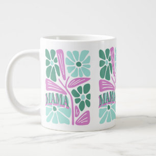 Whimsical Floral Mum  Large Coffee Mug