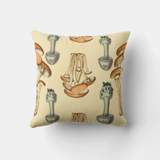 Whimsical Floral Mushroom Pattern Cushion
