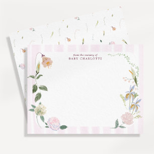 Whimsical Floral Nursery Note Card