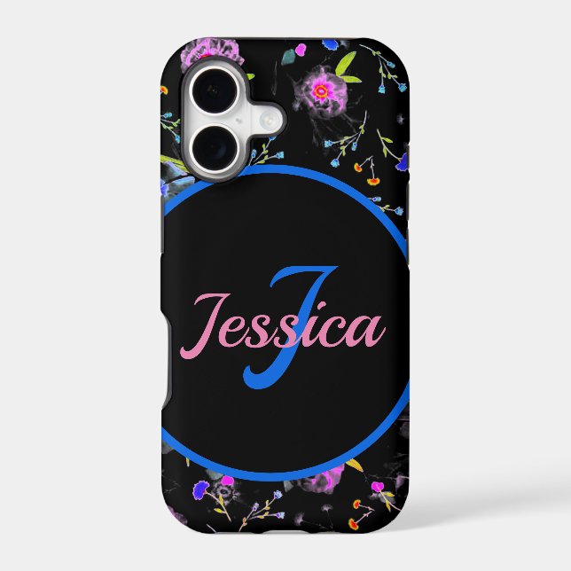 Whimsical Floral Personalised Monogram & Name (Back)