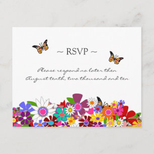 Whimsical Floral Reply Cards