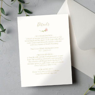 Whimsical Floral Rose & Ivory Wedding Details