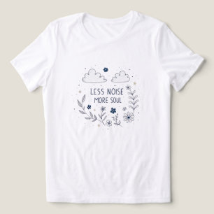 Whimsical Floral Soul Quote Line Art Tri-Blend Shirt