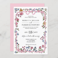 Whimsical floral spring modern Wedding elegant