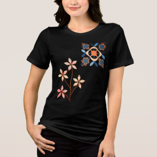 Whimsical Floral T-Shirt Tri-Blend Shirt