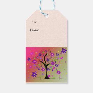 Whimsical Floral Tree Gift Tags