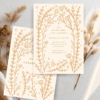 Whimsical Floral Vines Cute Birthday Party Custom 