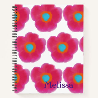 Whimsical Floral Watercolor   Notebook