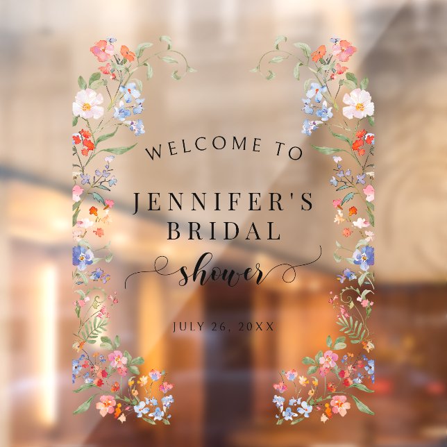 Whimsical Floral Wreath Bridal Shower Welcome (Sheet 2)