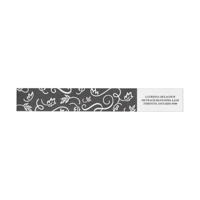 Whimsical Florals | Faux Chalkboard Wrap Around Label (Individual)