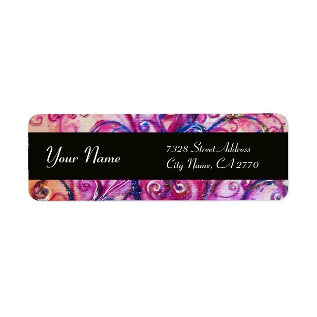 WHIMSICAL FLOURISHES Bright Pink Purple Black (Front)