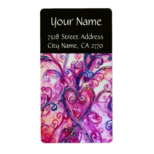 WHIMSICAL FLOURISHES Bright Pink Purple Black (Front)