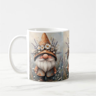 Whimsical Flower Gnome: Adorable Watercolor Art Coffee Mug