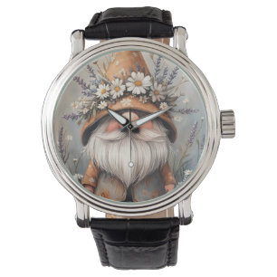 Whimsical Flower Gnome: Adorable Watercolor Art Watch