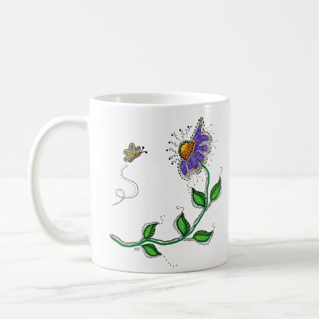 Whimsical Flower Mug (Left)