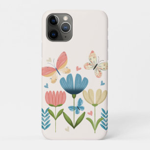 Whimsical Flowers and Butterflies Case-Mate iPhone Case