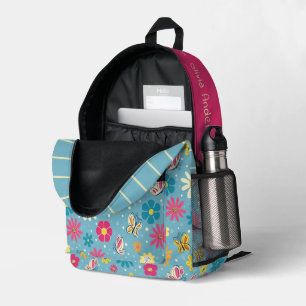 Whimsical Flowers Butterflies Backpack