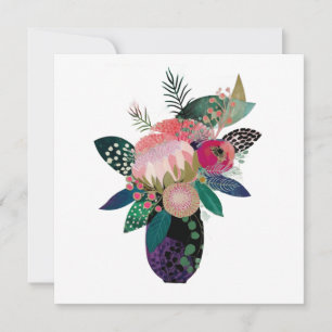 Whimsical flowers card