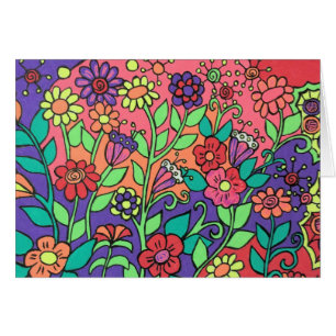 Whimsical FLowers Card