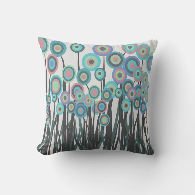 Whimsical Flowers Cushion (Front)