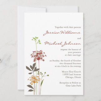 Whimsical Flowers Invitation