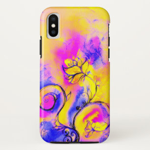 WHIMSICAL FLOWERS pink yellow purple Case-Mate iPhone Case